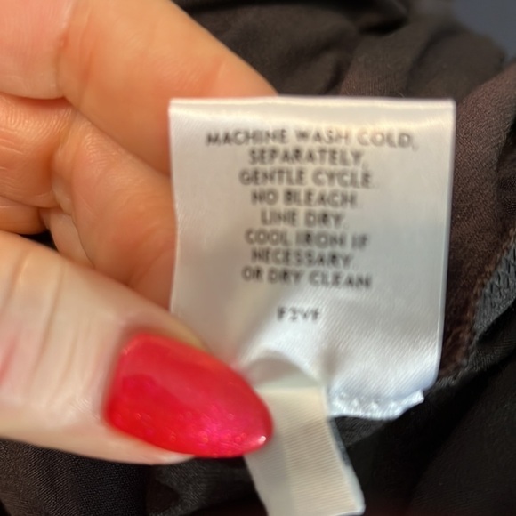 Eileen Fisher Dress Boxy V-neck Short Sleeves Brown Size Large System - Picture 10 of 10